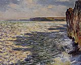 Waves and Rocks at Pourville by Claude Monet